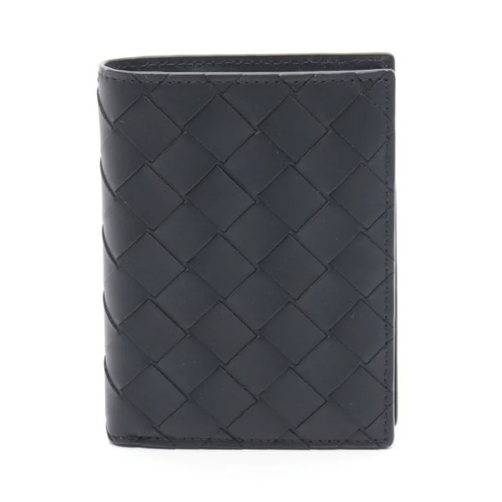 Bottega Veneta Intrecciato Billfold Wallet Leather Black